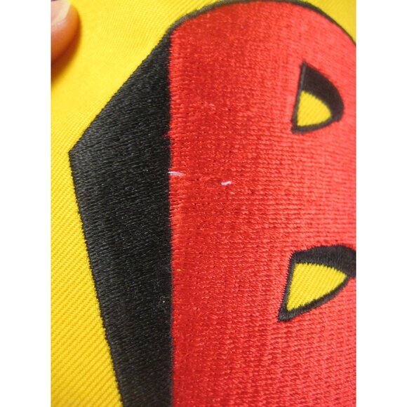 Doctor Dees Bigga Stuff Patch Oval Yellow Red Embroidered Applique Patch - Picture 4 of 6